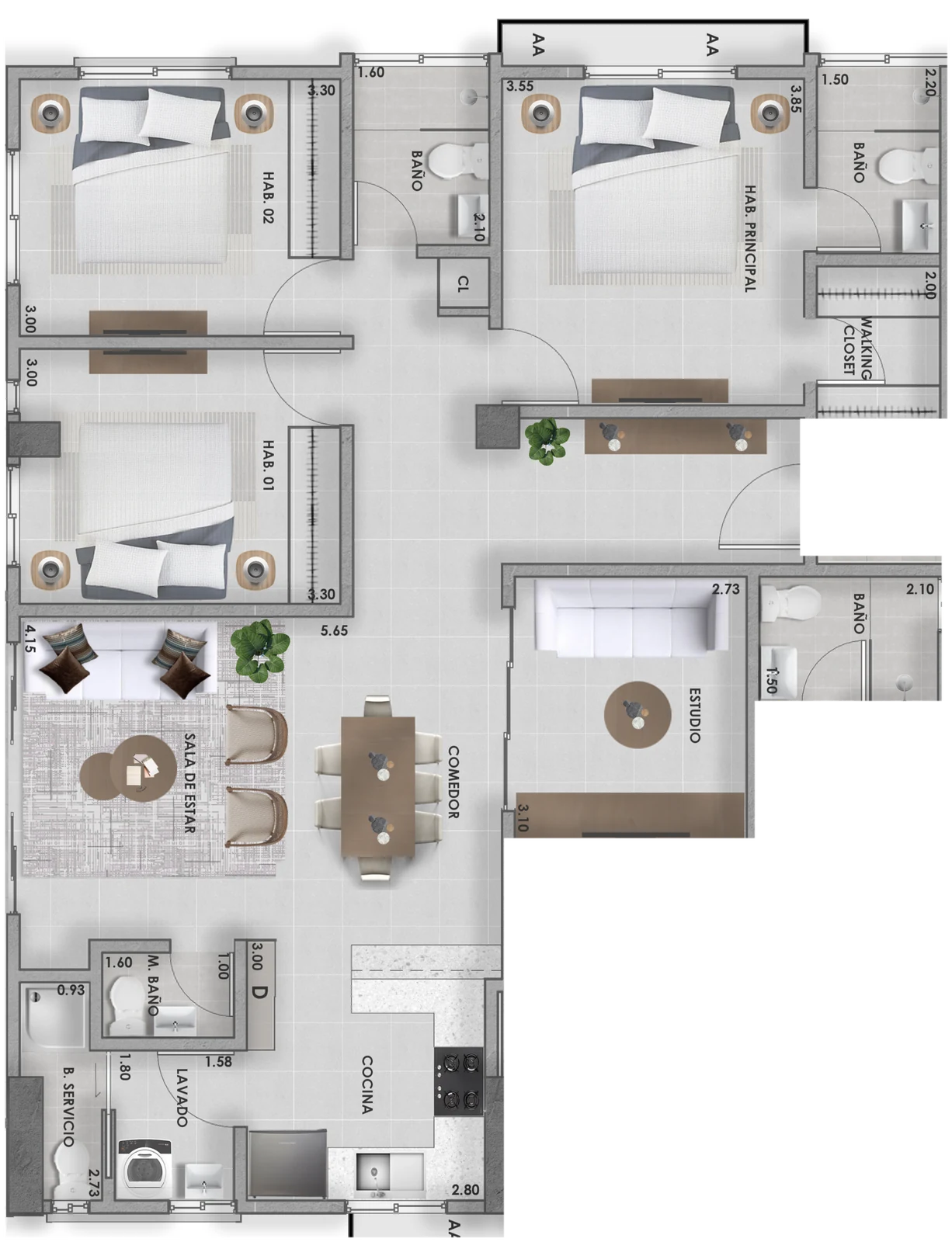 Plano del apartamento